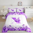 thumbnail image 2 of Erosebridal Letter Initial Comforter Sets Toddler Size,Monogrammed Personalized Comforters & Duvets,Flower Decor,Reversible,Breathable,2pcs, 2 of 8