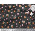 thumbnail image 2 of Soimoi Poly Georgette Fabric Leaves & Floral Decor Fabric Printed Yard 42 Inch Wide, 2 of 5