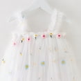 thumbnail image 4 of JDQJBZ Robe Sans Manches pour Filles, Tutu en Maille à Fleurs Brodées, Tenue de Fête pour 1 à 7 Ans, 4 of 5