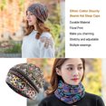 thumbnail image 3 of Transemion Bonnet Décontracté Musulman Hijab Imprimé Floral Turban Coloré Protection des Oreilles Ajustable Bonnet de Nuit Jaune Losange 1Set, 3 of 6
