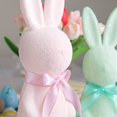 thumbnail image 4 of Easter Decorations - 3 Pack Pastel Flocked Bunny Kit - Spring Table Centerpieces Indoor Decor - Bunnies Decoration Set for Home & Party, 4 of 5