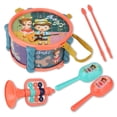 thumbnail image 1 of YIMWNYI Musical Toy Set Drum Sand Hammers Instrument Early Learning Percussion Instrument, Safe ABS Plastic Newborn Gift, Engaging Multi Sensory Play Experience, Ideal for Home Play and Gifting, 1 of 6
