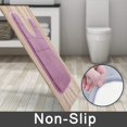 thumbnail image 4 of ORUYROP Memory Foam Toilet Bath Mat U-Shaped, 24 X 20 Inches,Soft and Comfortable, Super Water Absorption, Non-Slip, Machine Wash and Easier to Dry for Bathroom Commode Contour Rug, Mauve, 4 of 7