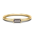 thumbnail image 1 of East-West Stackable Baguette Birthstone Ring - Smokey Quartz (June), 1 of 5