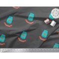 thumbnail image 3 of Soimoi Green Poly Georgette Fabric Jar & Happy Valentine Day Text Print Sewing Fabric Yard 52 Inch Wide, 3 of 3