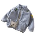 thumbnail image 2 of LSLJS Toddler Baby Kids Winter Boys Girls Solid Color Cute Pattern Long Sleeved Thickening Coat Jacket, 2 of 9