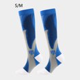 thumbnail image 2 of Chaussettes de Soccer Confortables Respirantes Anti-Humidité Bas de Football Tube Moyen Extensible Sport Extérieur Escalade Randonnée Bleu Bleu>S/M, 2 of 8