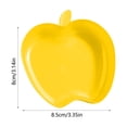 thumbnail image 3 of Apple Shape Plastic Plates - Dishwasher & Microwave Safe Reusable Lightweight Dinnerware for Kitchen/Camping, 3.35x3.15 Inches (Yellow)​, 3 of 6