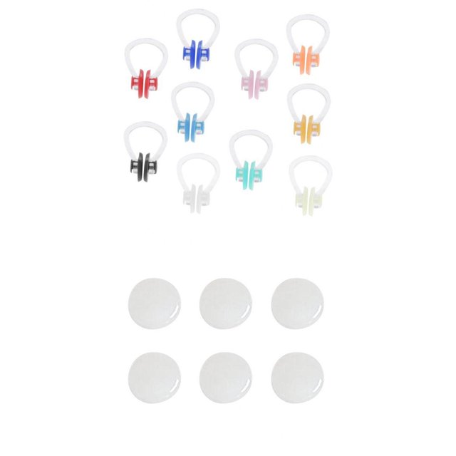 jinwen 10pcs Silicone Nose Clips Protector Waterproof Swimming Ear Plugs for Adults Kid