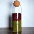 thumbnail image 1 of Grand Pot de Rangement en Verre Sans Plomb de 1250 ml avec Joint en Liège de Bois Naturel Doux – Contenant Rond Transparent pour Feuilles de Thé, Articles de Garde-Manger et Plus, Conception Durable et Hermétique pour Préserver la Fraîcheur, 1 of 6