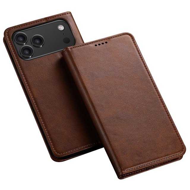 Case For Iphone 17/17 Pro/17 Pro Max/17 Air, Magnetic Flip Folio Leather Cover Stand Function Shockproof Shell
