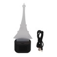 thumbnail image 2 of Acrylic Night Light, 9 Ringtones Multi Function Backlight Eiffel Tower 3D Lamp High Transparent Acrylic  For Bedroom For Office, 2 of 8