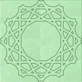thumbnail image 1 of Ahgly Company Tapis d'Intérieur Lavable à la Machine, Carré, Transitionnel, Vert Menthe, Tapis de Zone, 8 Pieds Carré, 1 of 7