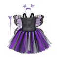 thumbnail image 1 of KAWELL Robe Fairy Papillon Costume Fille Halloween Costume en Maille Duveteuse, 1 of 5