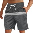 thumbnail image 1 of Plebaso Men's Color Block Shorts Beachwear Vacation Shorts Drawstring Summer Casual Shorts with Pockets, 1 of 4