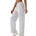 thumbnail image 4 of zbxnLI Womens Cargo Sweatpants Drawstring Elastic Waist Jogging Pants Athletic Running Pants Multi-pockets, 4 of 4