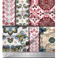 thumbnail image 1 of Soimoi Poly Georgette Fabric Mandala & Paisley Patchwork Decor Fabric Printed Yard 52 Inch Wide, 1 of 3