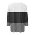 thumbnail image 5 of Timegard Womens Tops Crewneck 3/4 Sleeve Color Block Comfy Tee Shirts Fall Casual Loose Tops Blouse, 5 of 5