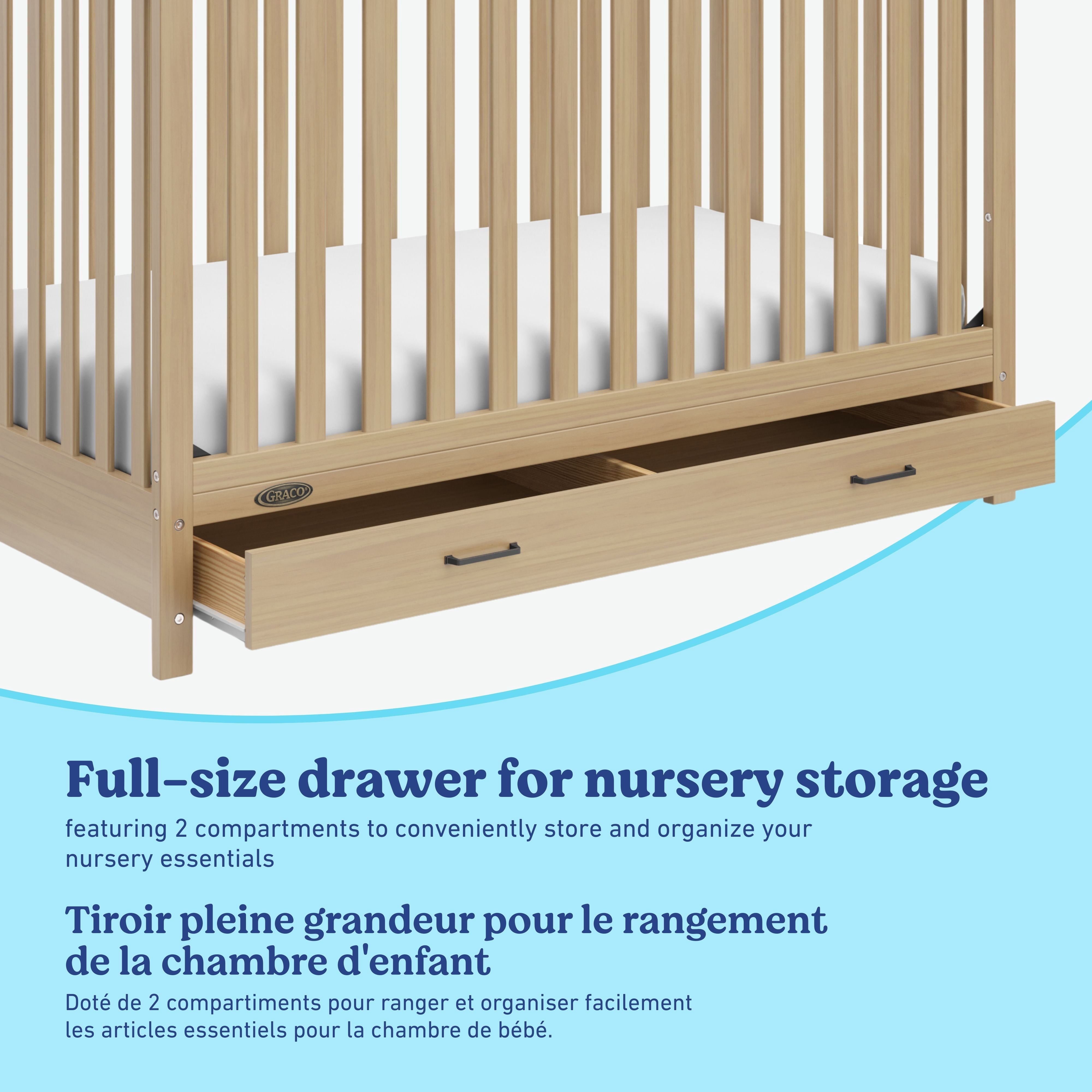 Lit de Bébé avec Tiroir Benton de Graco, Bois flotté
