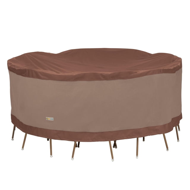 Duck Covers Ultimate 90 in. Round Patio Table with Chairs Cover