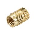 thumbnail image 4 of Uxcell Knurled Insert Nut M5 x 10mm L x 7mm OD Female Thread Brass Embedding Nut 30 Pack, 4 of 5
