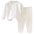 thumbnail image 1 of REDARER Girls Outfit Set Long Sleeve Top and Bottom Seamless Comfortable for Homewear Everyday Use Spring Autumn,Size:2-3 Years, 1 of 3