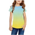 thumbnail image 2 of Plebaso T-Shirt à Manches Courtes pour Bébés Garçons Filles, Couleur Dégradée, Col Rond, Haut, Vêtements d'Été pour Bébé, 2 of 3