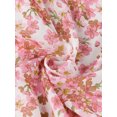 thumbnail image 4 of INSPIRE CHIC Women's Contrast Color Collar See Through Floral Blouse, 4 of 6
