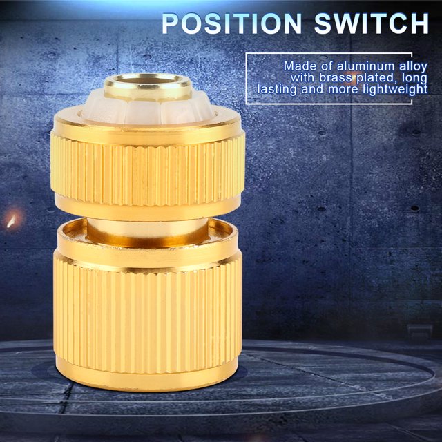 VIFERR Quick Connector, Alloy Garden Pipe Quick Fit Adapter Water Hose Tap Connector Fitting Switch Nozzle