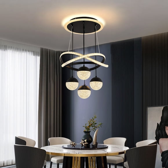 Yhmxh Décoration pour la Maison, Lumières DEL, Lampe de Bureau, Veilleuse Moderne Salle à Manger DEL Chambre Cage d'Escalier Salon Style Raffiné de la Maison Lumières Lustre en Fer