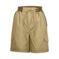 thumbnail image 4 of Innerwin Shorts Été Décontractés Cargo pour Femmes Short de Travail Extensible Lin Kaki Foncé S, 4 of 7