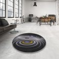 thumbnail image 3 of Ahgly Company Tapis Carrés d'Intérieur à Motifs Noirs, Carré de 3', 3 of 6