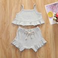 thumbnail image 1 of LSLJS Children Solid Color Drawstring Shorts Baby Girl Sleeveless Sling Top Sets Summer Clothes Kids Clothing Trendy 2024, 1 of 2