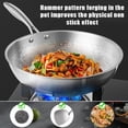 thumbnail image 2 of ZOUBAOQ Poêle à Sauté Wok Poêle à Frire en Acier Inoxydable Antiadhésive Martelée Sans Couvercle Polyvalente, 2 of 8