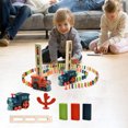 thumbnail image 3 of Dominos Dominos pour Enfants Ensemble de train Dominos pour Enfants de 3 à 8 Ans train domino train domino pour Enfants avec 100 train domino Automatique, 3 of 5