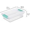 thumbnail image 2 of Sterilite Small Clip Box Clear Storage Tote Container with Latching Lid, 18 Pack, 2 of 11
