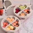 thumbnail image 4 of Fwttom Décoration pour la Maison Boîte à Bonbons en Forme de Cœur pour Fruits et Collations avec Paille Boîte à Lunch Boîte à Rafraîchissements à Quatre Compartiments Couvercle Transparent Boîte à Collations Transfrontalière, 4 of 6