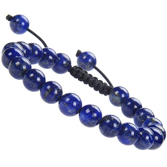 Massive Beads Natural Healing Power Gemstone Crystal Beads Unisex Adjustable Macrame Bracelets 8mm - Style28