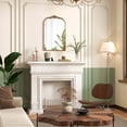 thumbnail image 4 of Costway 30" x 20" Gold Traditional Vintage Ornate Baroque Arched Mirror for Wall with Metal Frame, 4 of 10