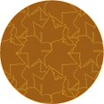 thumbnail image 1 of Ahgly Company Machine Washable Indoor Round Transitional Neon Orange Area Rugs, 3' Round, 1 of 7