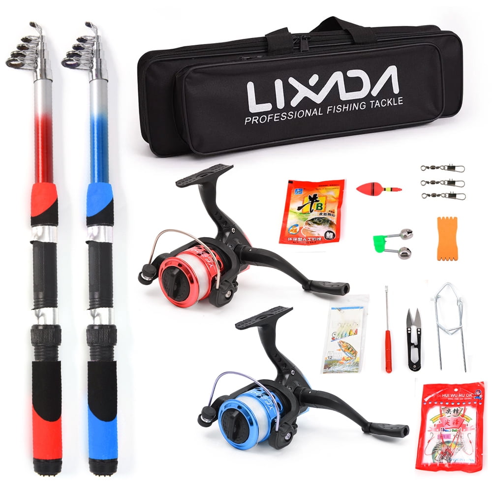 Pole Pack,Rod Reel 2.1m Rods 2pcs Rusuo Rod Kit With 2pcs Reel Combo Rods 2pcs Reels Reel Kit Rod Aories Rod And Reel Pole Kit Wi 2pcs