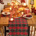 thumbnail image 2 of Plaid Christmas Table Runner, Winter Holiday Snowflake Table Runners, Xmas Decorations Indoor Outdoor Farmhouse Home Kitchen Dining Party Decor, 2 of 4