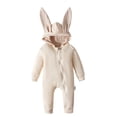 thumbnail image 1 of Tenue de Pâques pour Bébé Garçon Tout-Petit, Grenouillère à Capuchon Lapin, Cache-Couche à Fermeture Éclair, Mignon Cache-Couche à Col Ras du Cou, 1 of 9