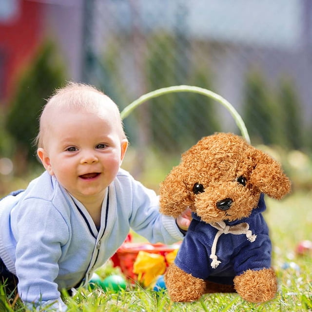 Meitianfacai Puppy Toy Doll Teddy Dog Rag Doll Cute Cute Trumpet Simulation Doll