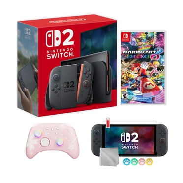 Nintendo Switch 2 Console 256GB 7.9-Inch 1080P HDR Touch Screen, Joy-Con 2 with Mouse Sensor, Dock, with Mario Kart 8 Deluxe And Mytrix Wireless Switch Pro Controller & Accessories