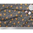 thumbnail image 3 of Soimoi Grey Cotton Jersey Fabric Cheese Slice & Rats Kids Printed Fabric 1 Yard 58 Inch Wide, 3 of 3