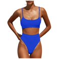 thumbnail image 1 of 2025 Womens High Waisted Swimsuits Racing Swimsuit Women Plus Bottom Padded Bathing Suits Womens Swim Shorts 2X Bikini Sets Top Two Slimming Tops for Women Set Piece, 1 of 6