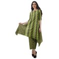 thumbnail image 1 of Moomaya Kurti Asymétrique avec Ensemble Pantalon Femmes Chanderi Imprimé Tenue de Fête Vêtements, 1 of 6