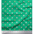 thumbnail image 1 of Soimoi Tissu Crêpe polyester Vert Imprimé Fruits de Chêne au Mètre 52 Pouces de Large, 1 of 3