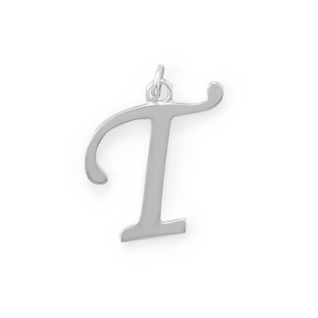 Precious Stars 74661T Sterling Silver Initial Letter T Pendant